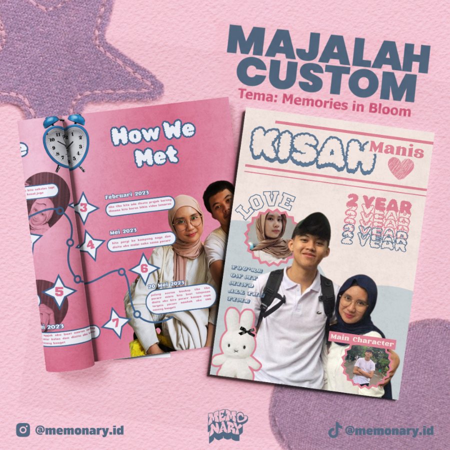 Majalah custom tema Memories in Bloom