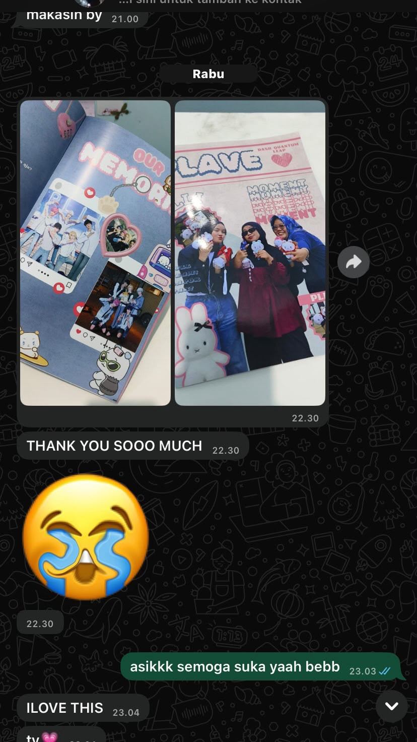 Chat WhatsApp pembeli mengirim foto majalah
